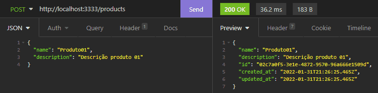 Requisição de post na aplicação