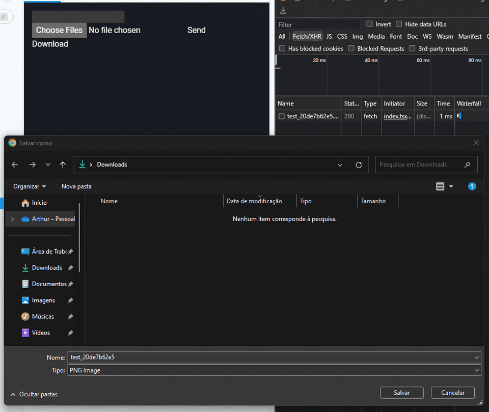 Clicando e baixando o arquivo Clicando e baixando o arquivo